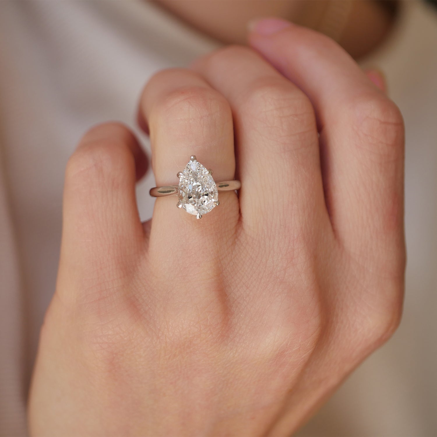 GIA 0.53 Carat Pear Diamond - Image 3